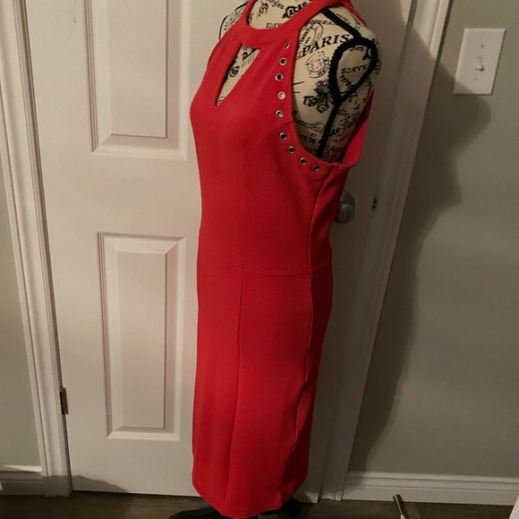 XOXO hot pink grommet fit and flare dress - Picture 7 of 16